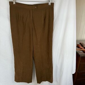 Elegant Women's Brown Straight Leg Pants